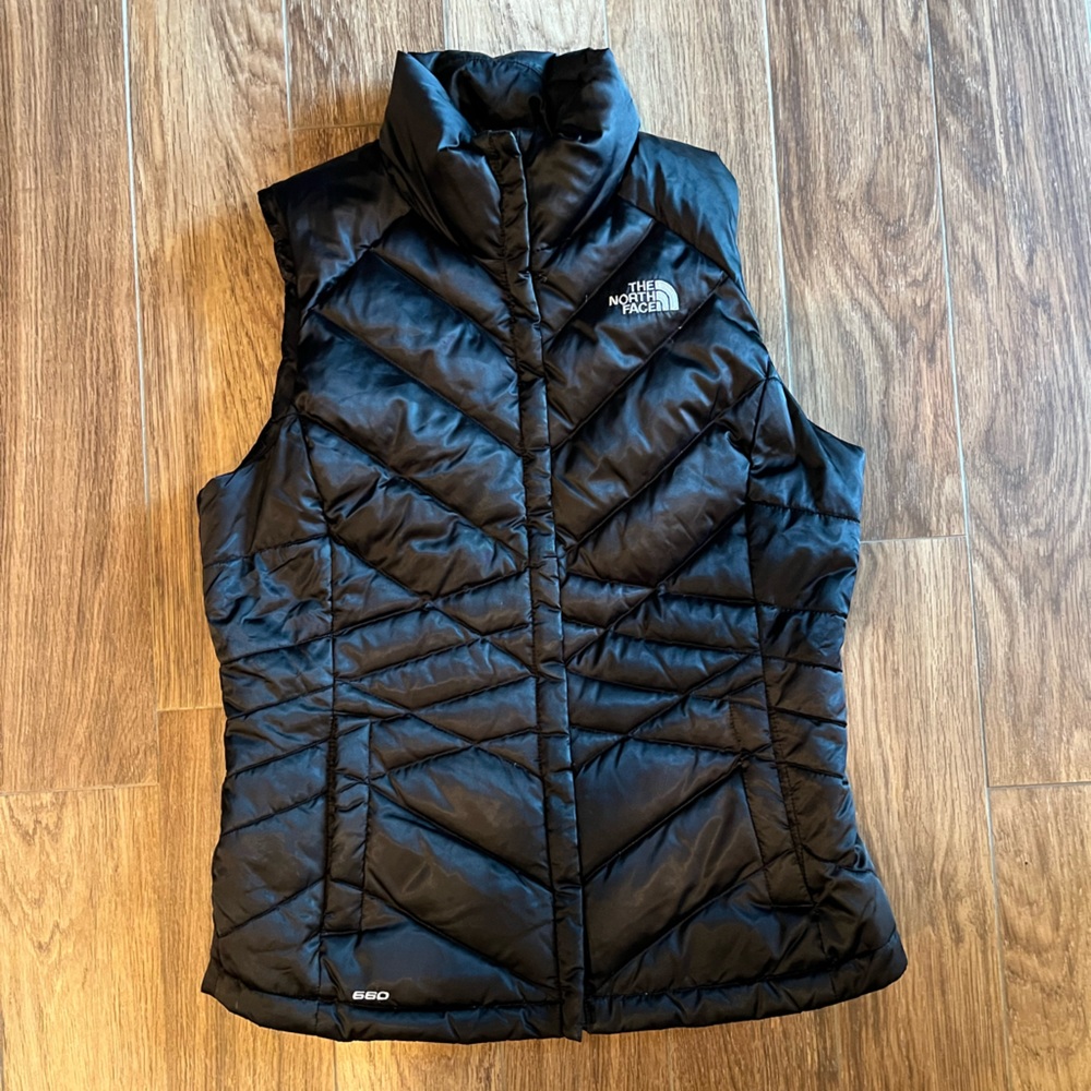 The North Face black puffy vest
